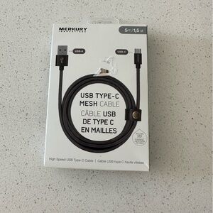 NIB Merkury USB Type-C Mesh Cable